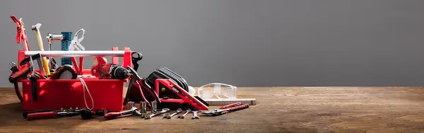 Set of tools used by Mr. Handyman to perform multiple small home repair projects in Lehi.
