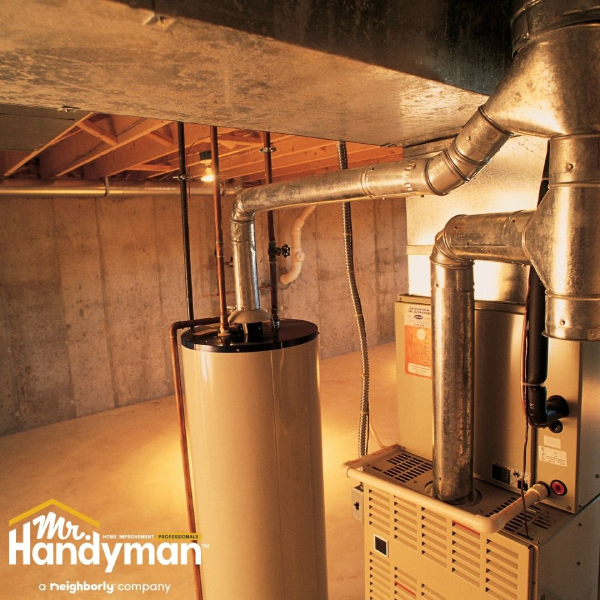 Basement furnace system.