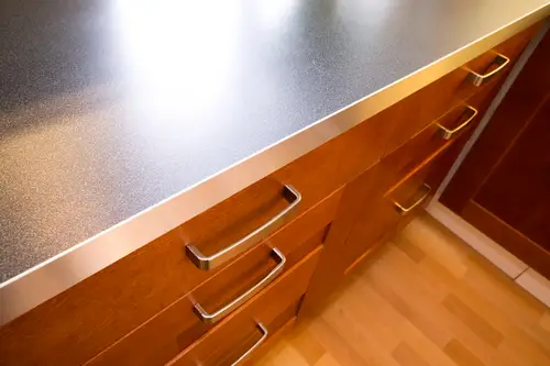 Close-up of kitchen counter.