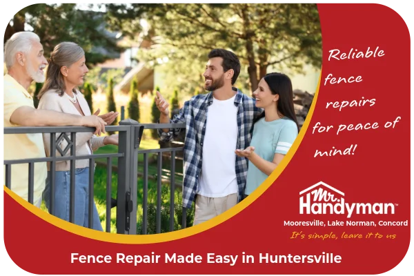 Neighbors having a conversation outside their homes.