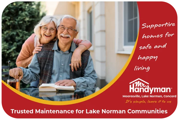 Elderly couple in a Lake Norman community.
