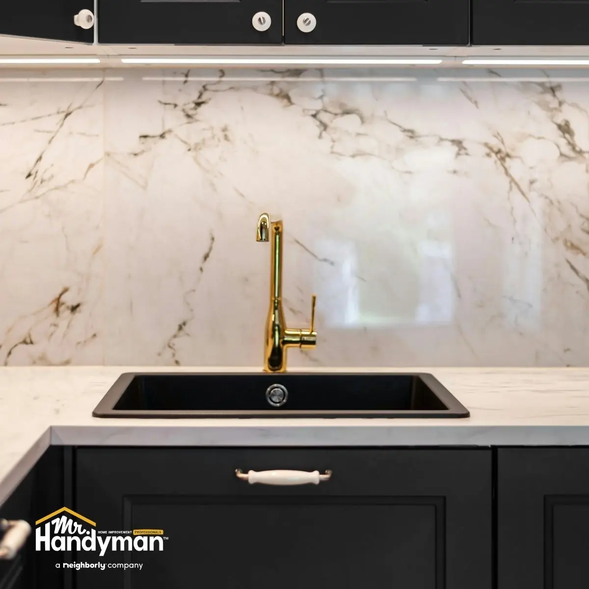 Kitchen plumbing fixtures.