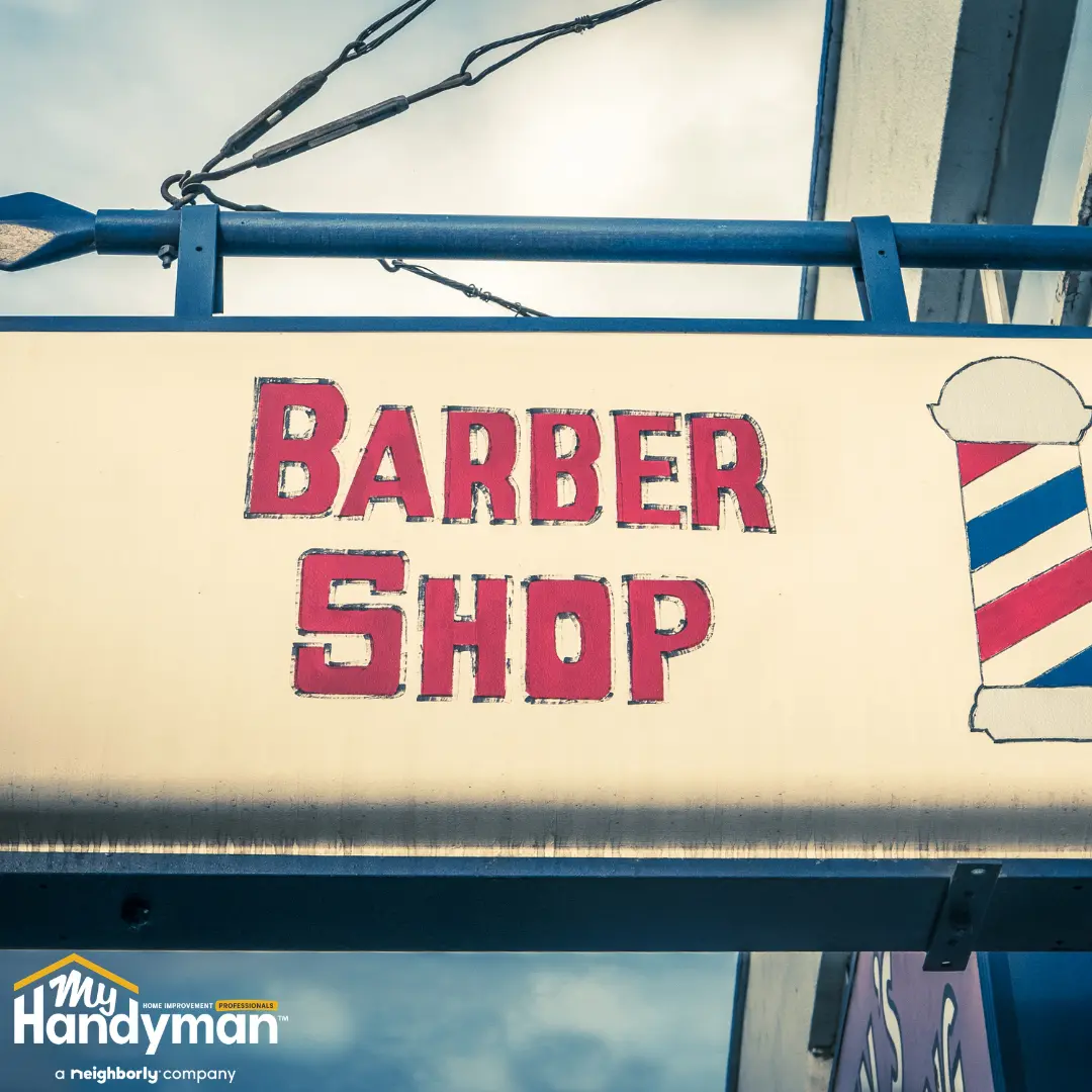 Vintage barber shop sign.