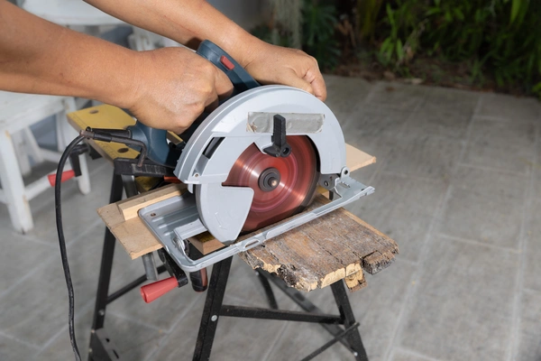 Removing wood rot planks.