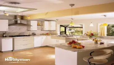 Mr. Handyman technician completing a kitchen remodel in a Nashville home before summer entertaining season