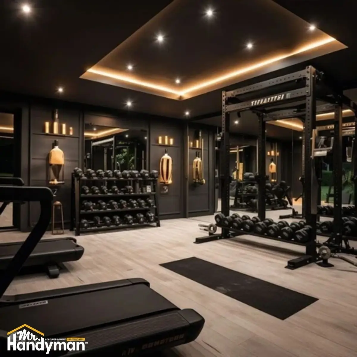 Luxury modern home gym.