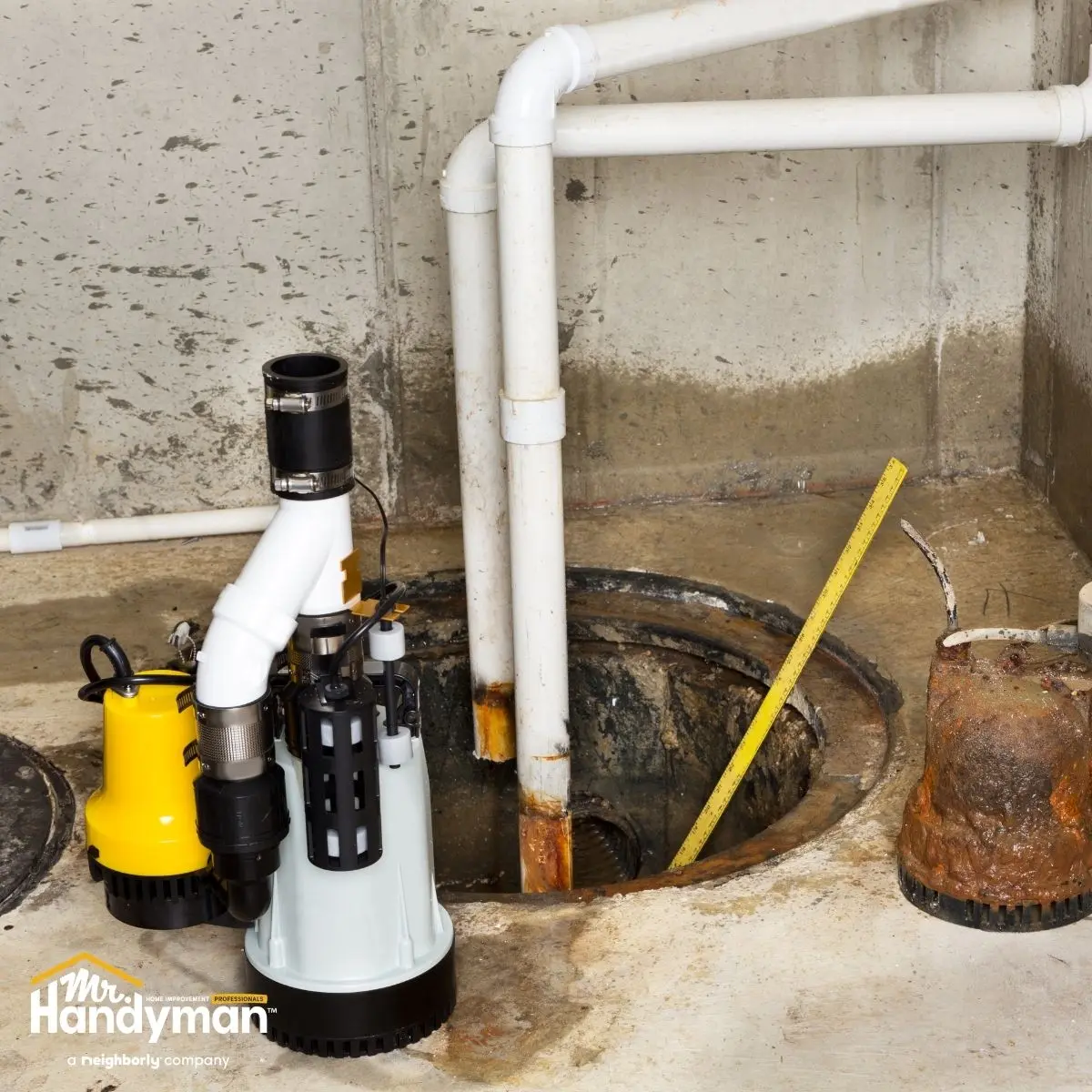 Sump pump inspection.