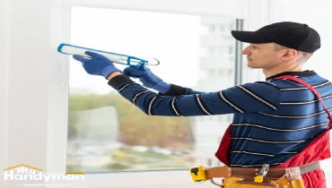 Handyman performing commercial building maintenance before summer in Ann Arbor Michigan