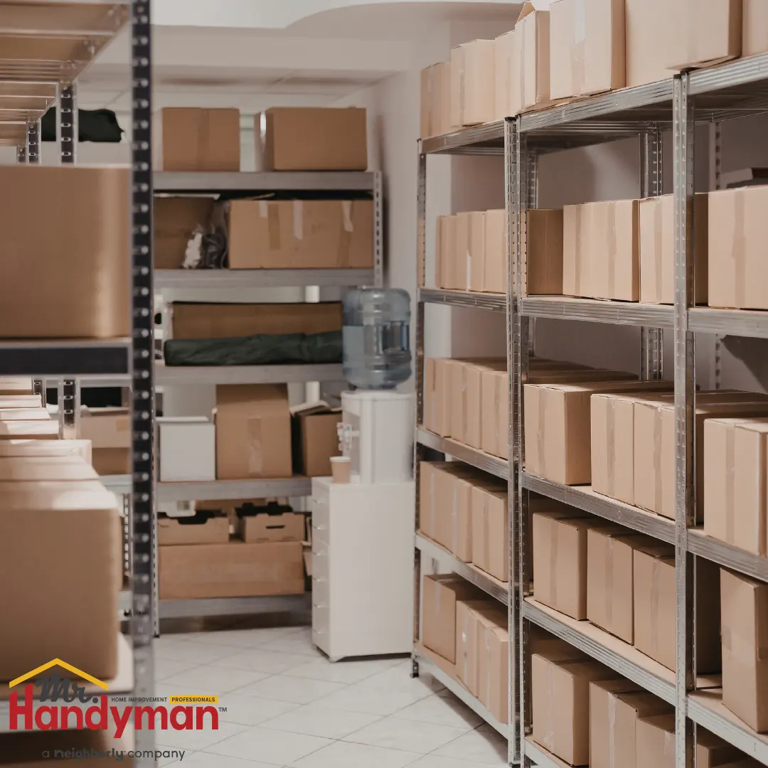 A well-organized storage room.