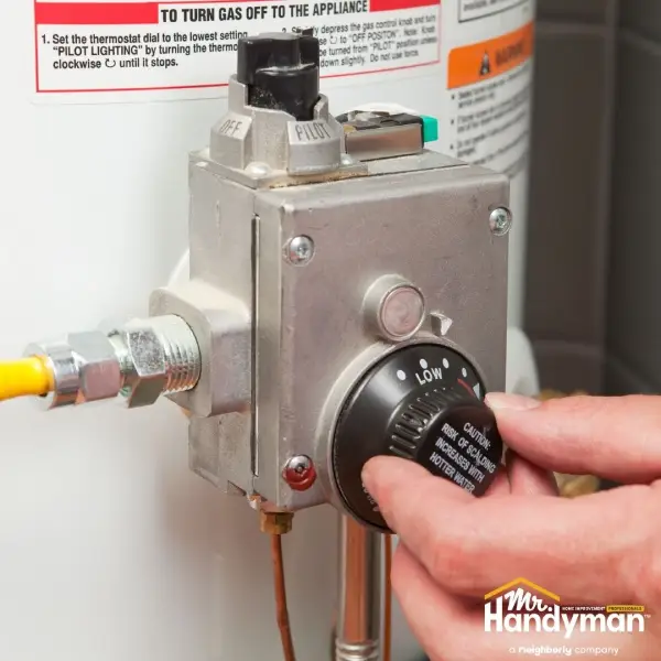 Water heater thermostat adjustment