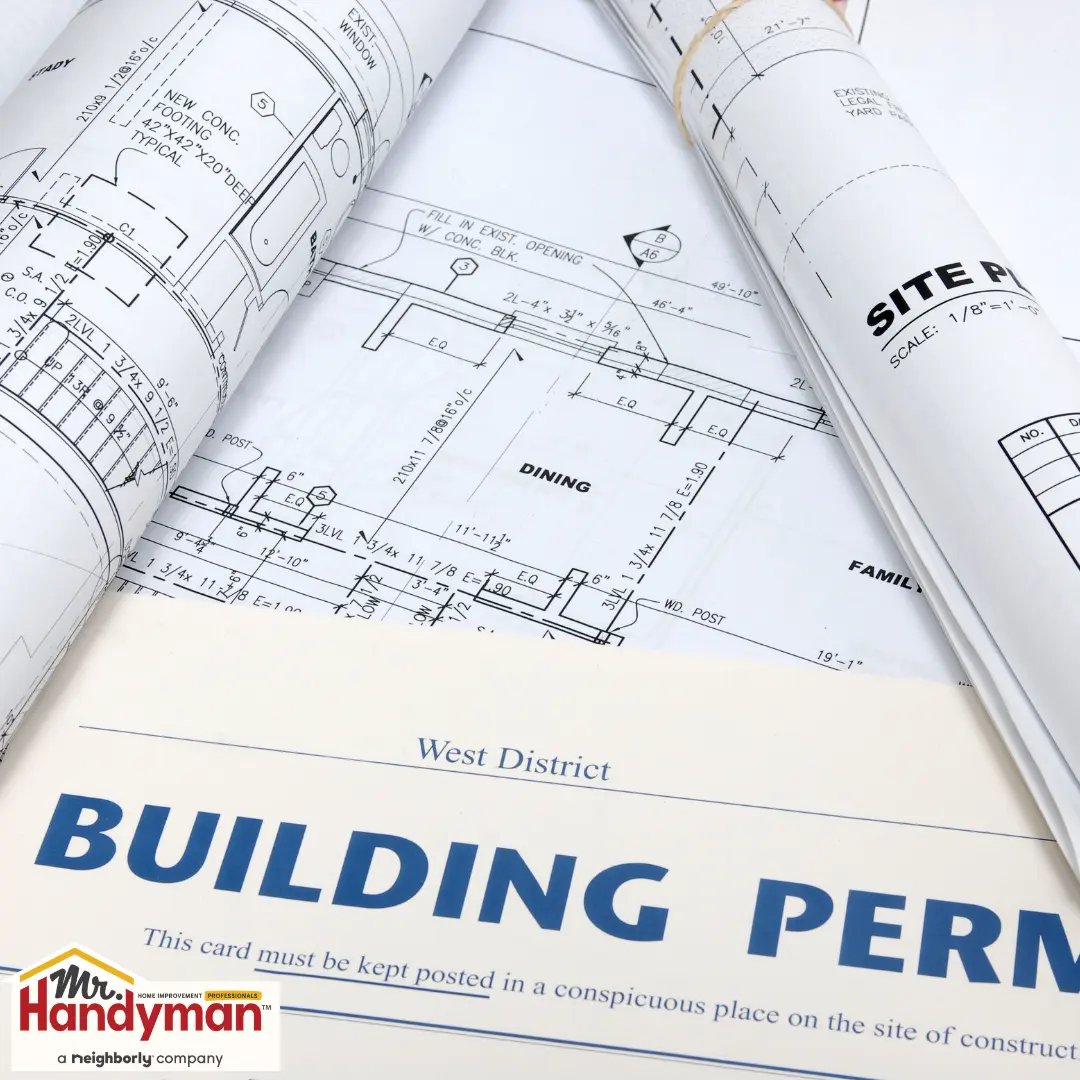 reviewing a home remodeling plan with a homeowner