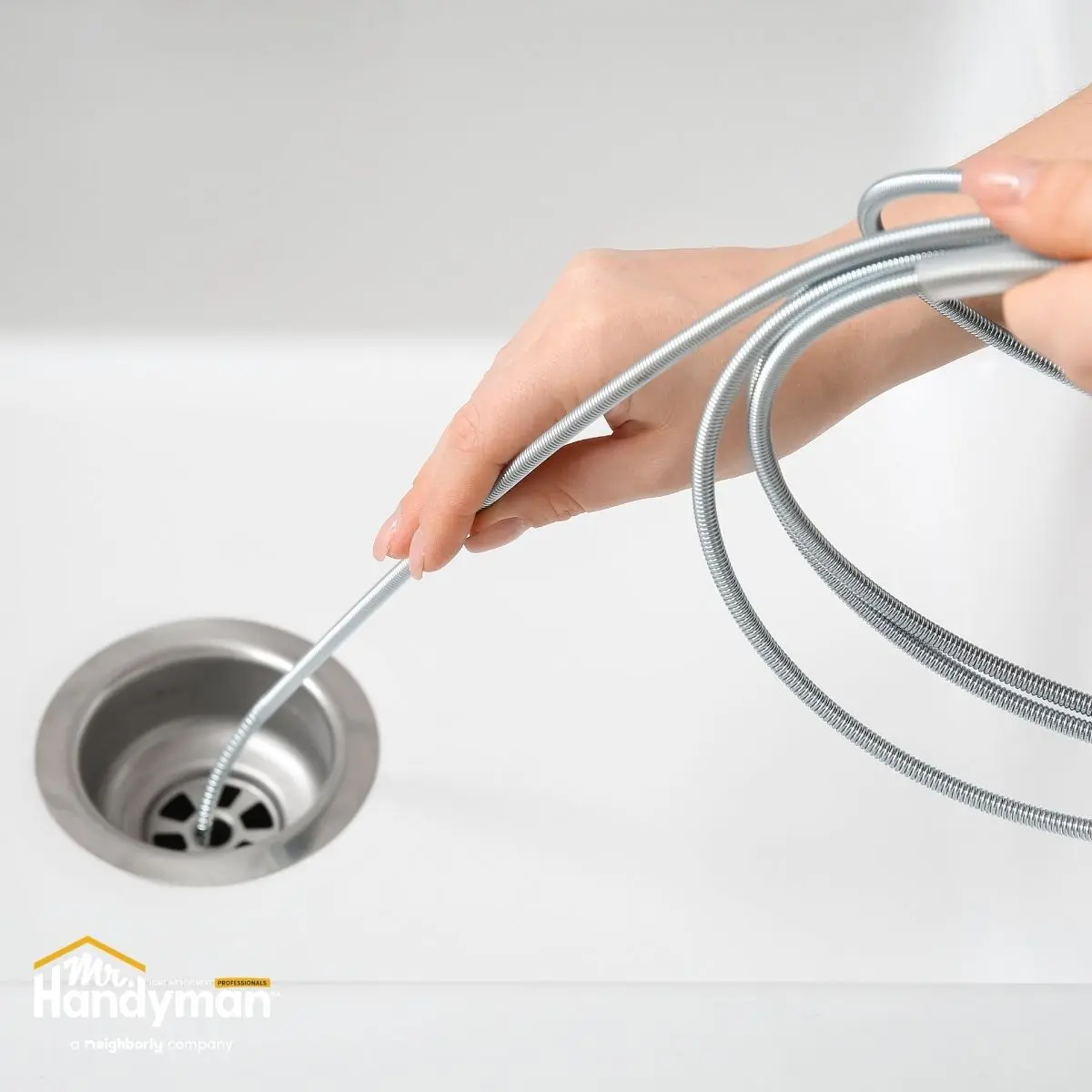 Professional bathroom plumbing drain repair.