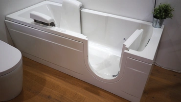 Walk in tub for aging in place modifications.