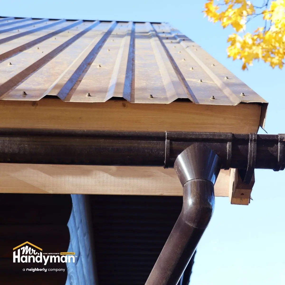 Mr. Handyman performing spring home maintenance inspection on roof and gutters in South Montgomery County MD