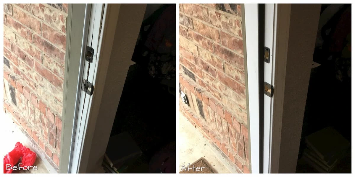 Mr. Handyman Sherman front door repair.