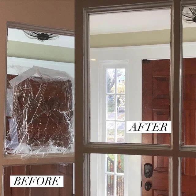 Before and After of window repair in Cranford, NJ