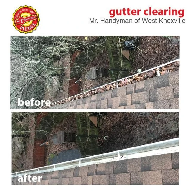 A close-up of a gutter.