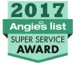 2017 Angie's List Super Service Award badge.