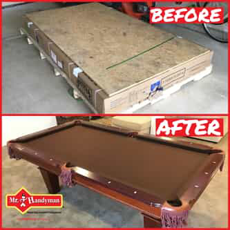 Pool table assembly