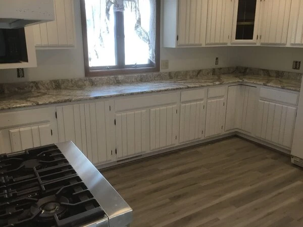 A Wichita kitchen remodel with new countertops competed by Mr. Handyman