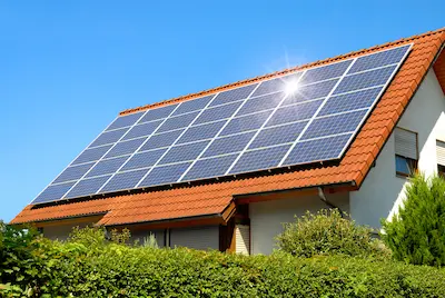 solar panels on house