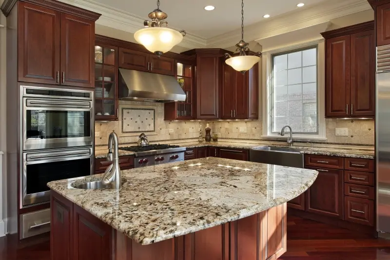 brown kitchen cabinets