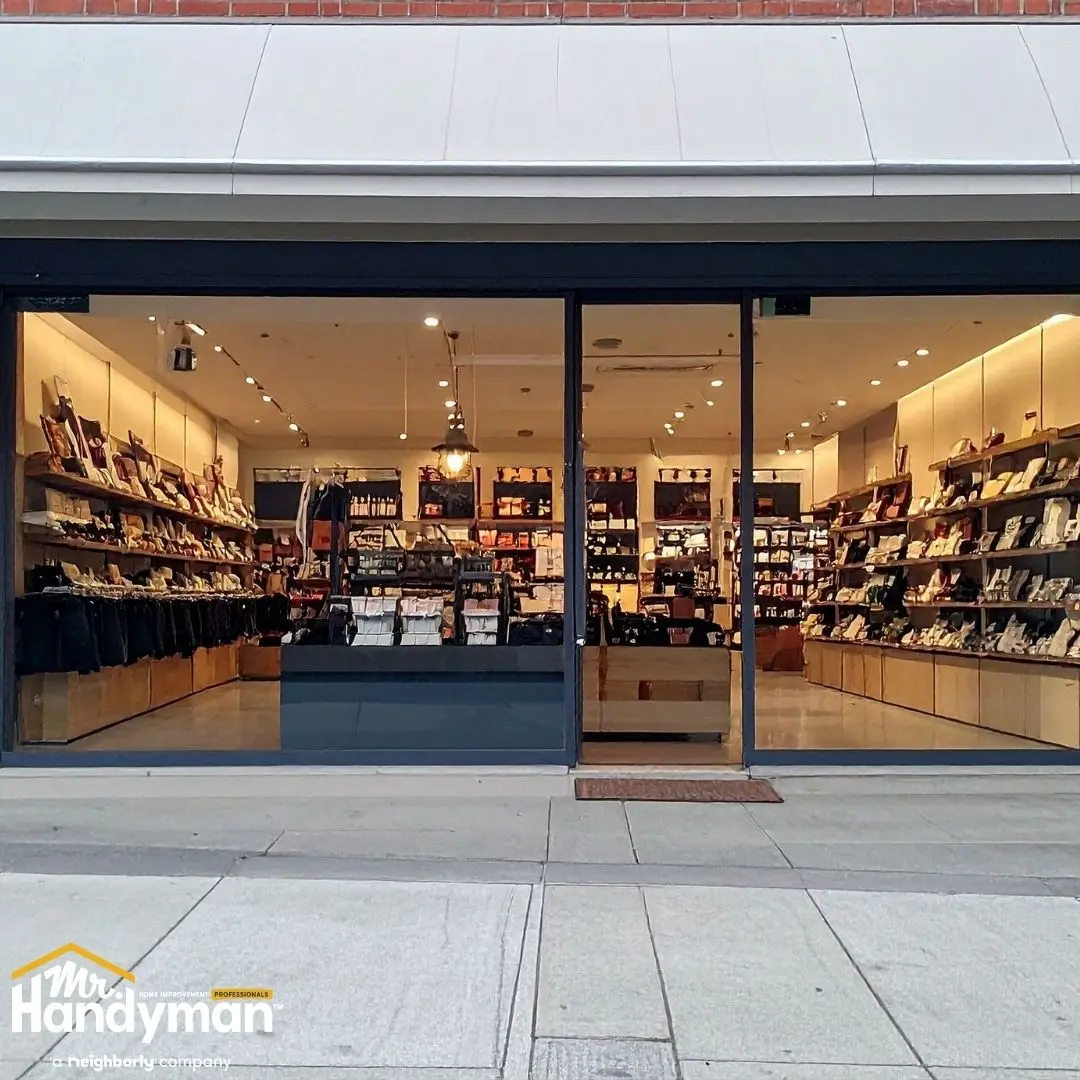 winter commercial safety improvements Oklahoma City entryway flooring lighting and handrails.