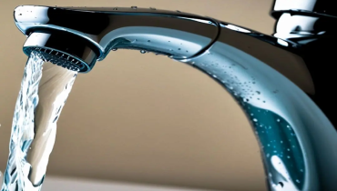 Running faucet to prevent frozen pipes.