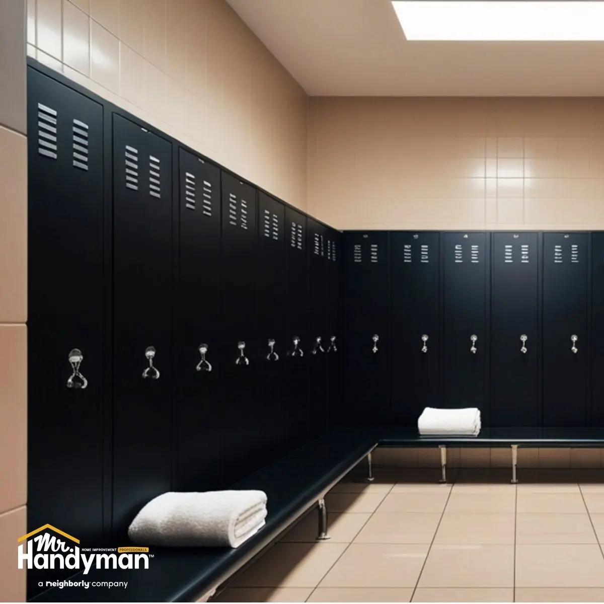 Black colour locker.