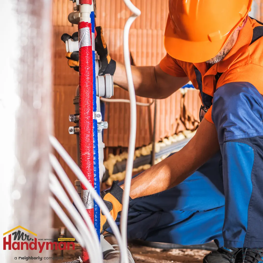 Mr. Handyman drilling the hole