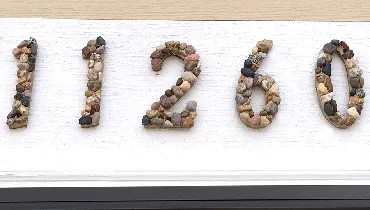 11260 zip code made up of pebbles.