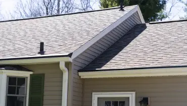 A slopping roof top. 