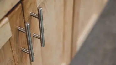 Cabinet door handles.
