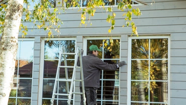 Replacing window screen.