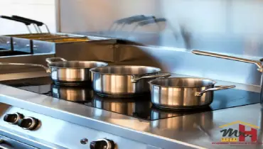 professionally installed restaurant cook line and hood system in South Bend Indiana commercial kitchen